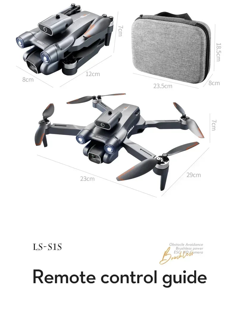 New 2024 S1S Mini Drone 8K Profesional HD Camera Obstacle Avoidance Aerial Photography Brushless Foldable Quadcopter Dron Toys