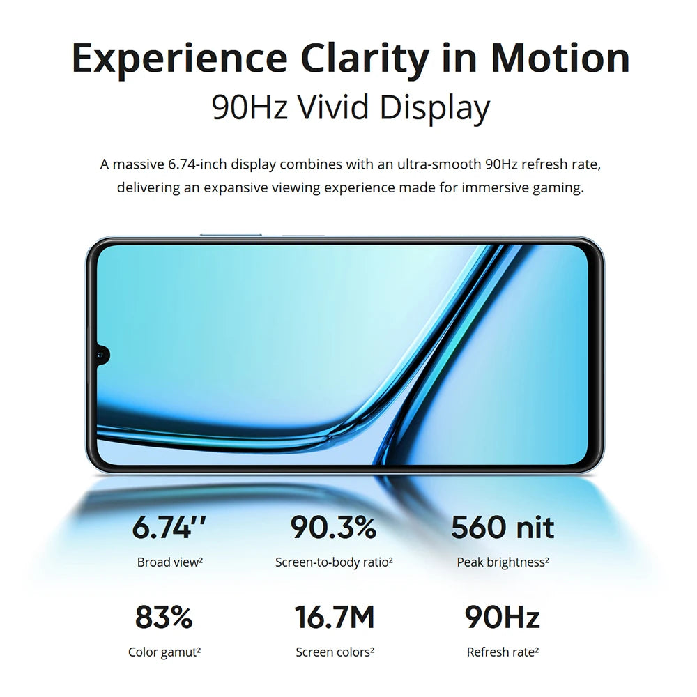 Global Version Realme Note 50 Octa-Core 4G Smartphone 6.74" 90Hz Screen 13MP AI Camera Phone 5000mAh Large Battery