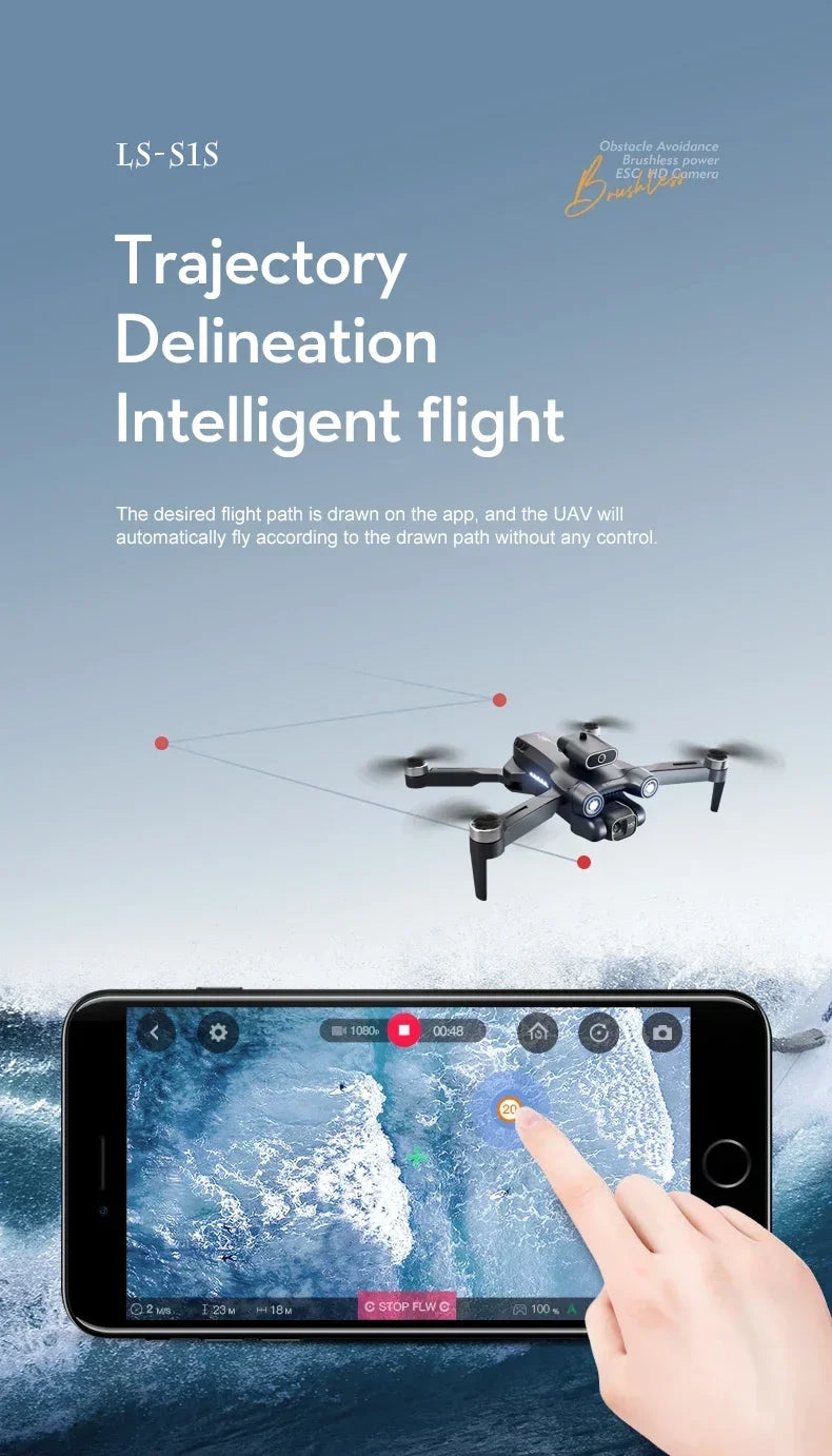 New 2024 S1S Mini Drone 8K Profesional HD Camera Obstacle Avoidance Aerial Photography Brushless Foldable Quadcopter Dron Toys