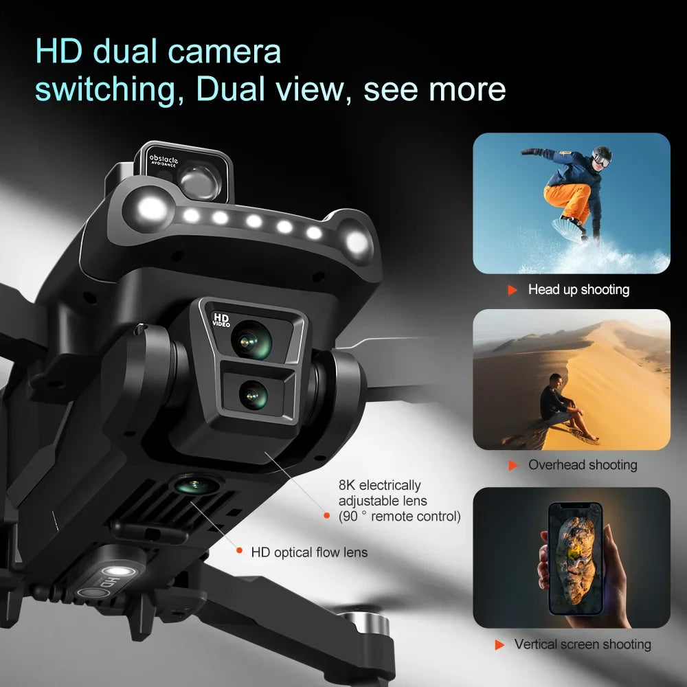 Original V198GPS Drone ESC 8K Profesional sin escobillas láser evitación de obstáculos aéreo óptico plegable Quadcopter Mini Dron nuevo