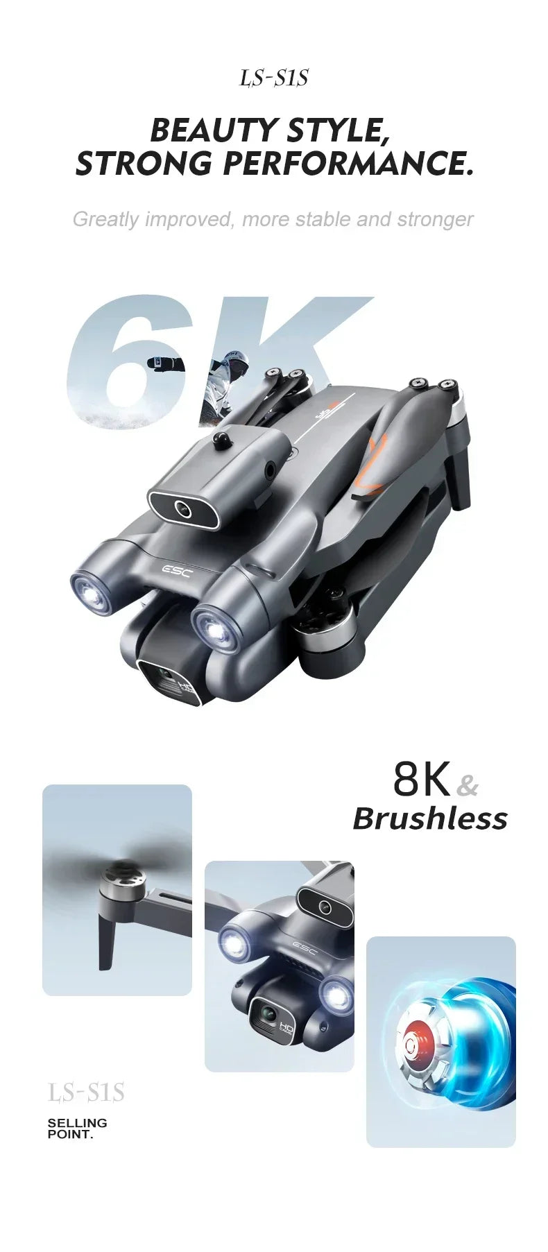 New 2024 S1S Mini Drone 8K Profesional HD Camera Obstacle Avoidance Aerial Photography Brushless Foldable Quadcopter Dron Toys