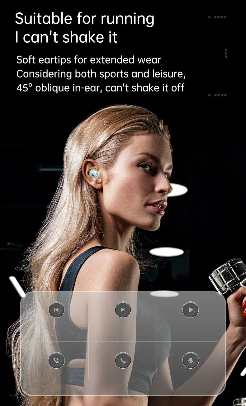 M45 TWS Wireless Headphones Earphones Bluetooth Touch Control Noise Reduction Stereo Waterproof Earbuds Headsets With Microphone