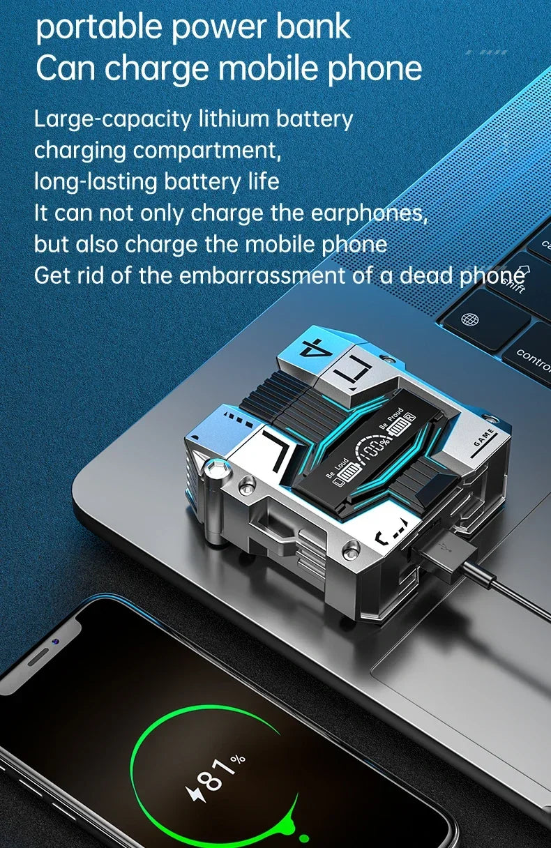 M45 TWS Wireless Headphones Earphones Bluetooth Touch Control Noise Reduction Stereo Waterproof Earbuds Headsets With Microphone