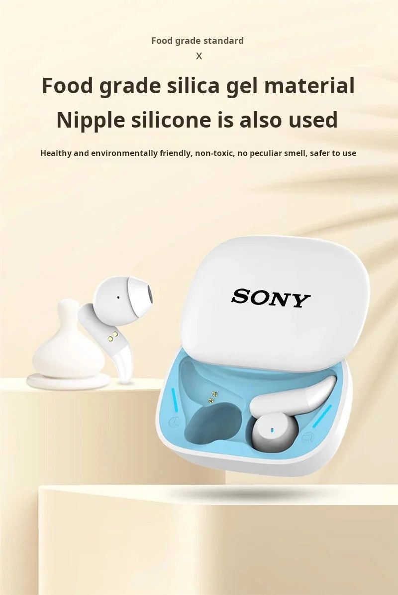 Sony Wireless Bluetooth Headphone In-ear Earplugs Sleep Noise Reduction Sliding Cover Headset Sports/Gaming Earphones With Mic