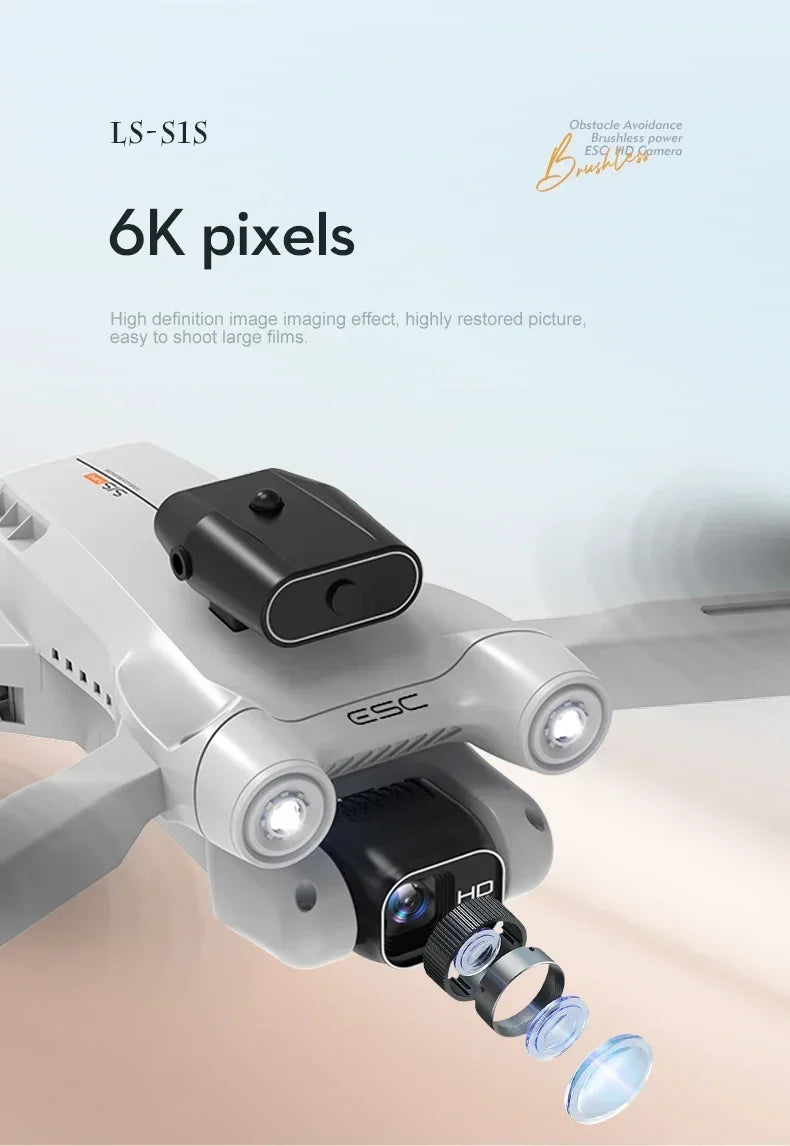New 2024 S1S Mini Drone 8K Profesional HD Camera Obstacle Avoidance Aerial Photography Brushless Foldable Quadcopter Dron Toys
