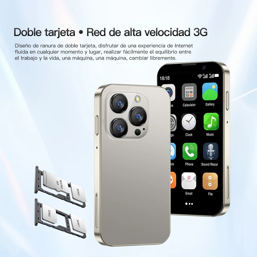 SERVO 16SE Mini Smartphone 16GB ROM Android 9.0 Wifi Dual SIM Standby Play Store 3G WCDMA 3.0"Little Smart Cellphone New Version
