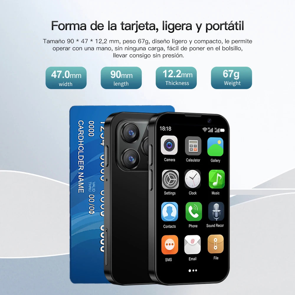 SERVO 16SE Mini Smartphone 16GB ROM Android 9.0 Wifi Dual SIM Standby Play Store 3G WCDMA 3.0"Little Smart Cellphone New Version