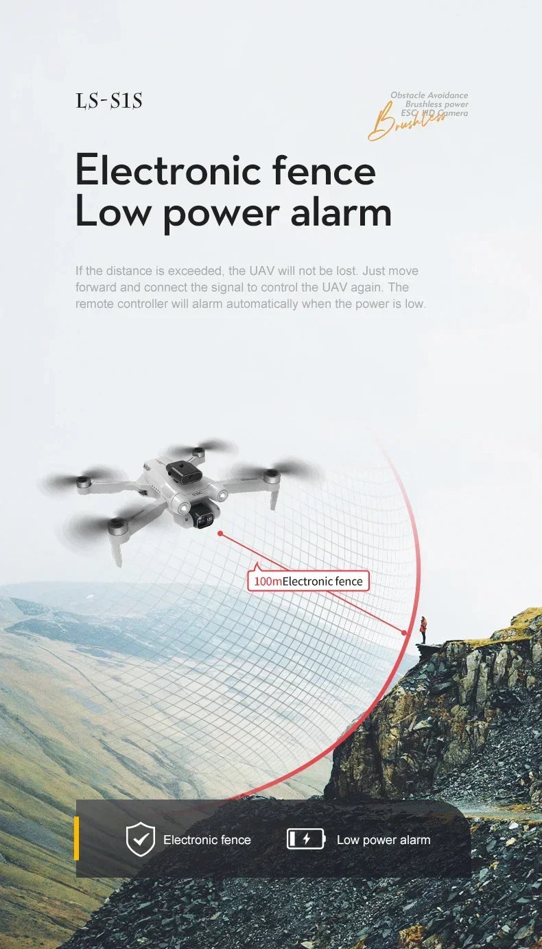 New 2024 S1S Mini Drone 8K Profesional HD Camera Obstacle Avoidance Aerial Photography Brushless Foldable Quadcopter Dron Toys