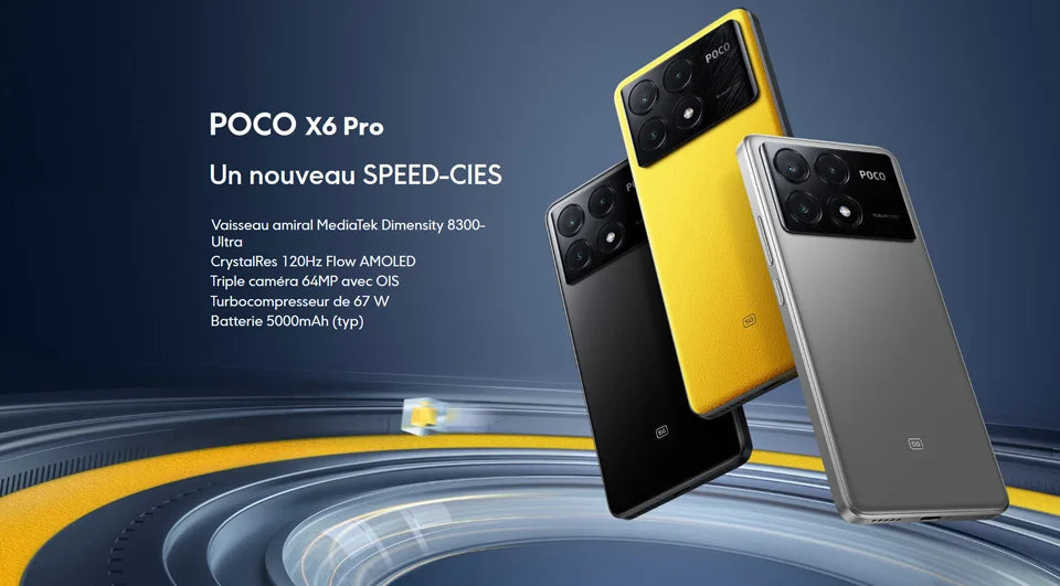 POCO X6 Pro 5G smart phones, NFC,120Hz,Triple camera 64MP with be, 67W charge, 5000mAh, local warranty, global version