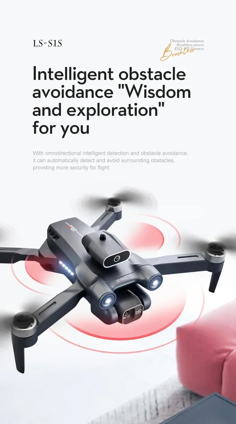 New 2024 S1S Mini Drone 8K Profesional HD Camera Obstacle Avoidance Aerial Photography Brushless Foldable Quadcopter Dron Toys