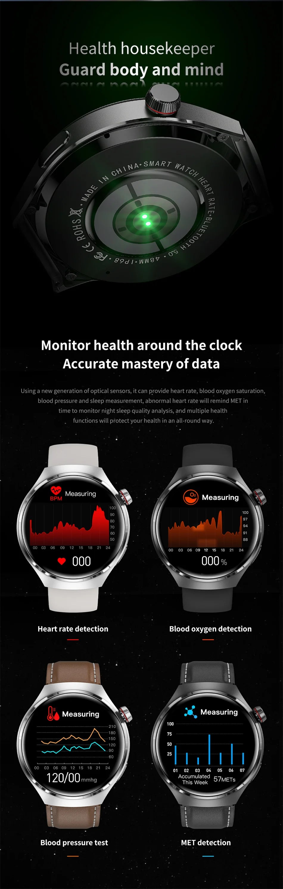 For Huawei GT4 PRO Smart Watch Men Watch 4 Pro AMOLED HD Screen Bluetooth Call GPS NFC Heart rate waterproof SmartWatch 2024 New