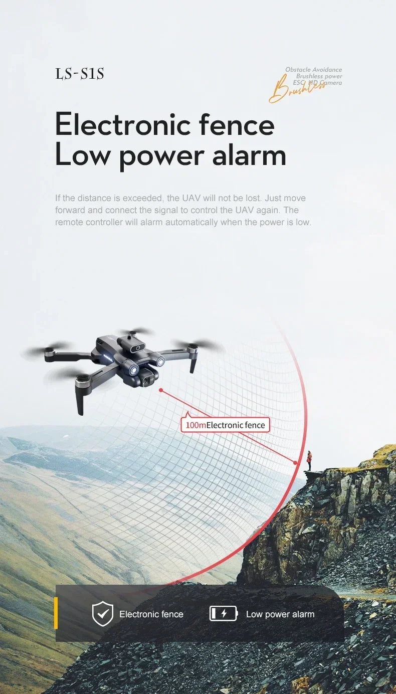 New 2024 S1S Mini Drone 8K Profesional HD Camera Obstacle Avoidance Aerial Photography Brushless Foldable Quadcopter Dron Toys