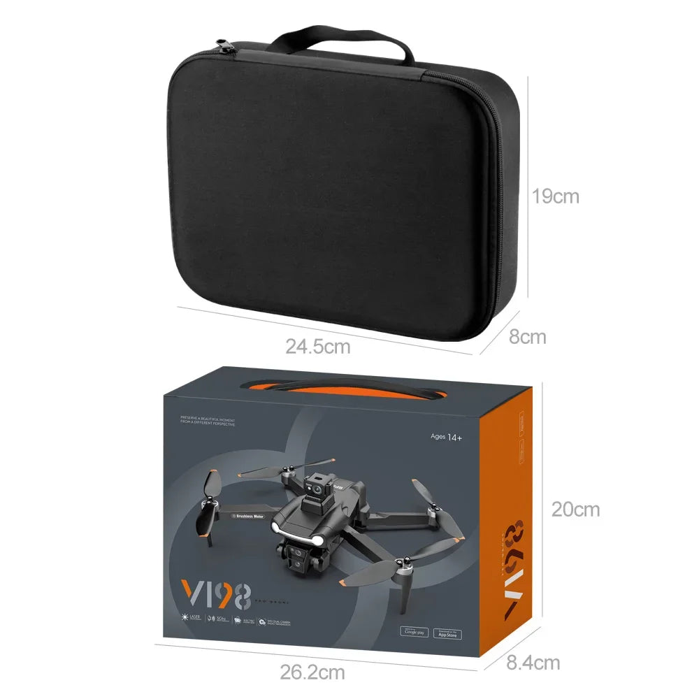 Original V198GPS Drone ESC 8K Profesional sin escobillas láser evitación de obstáculos aéreo óptico plegable Quadcopter Mini Dron nuevo
