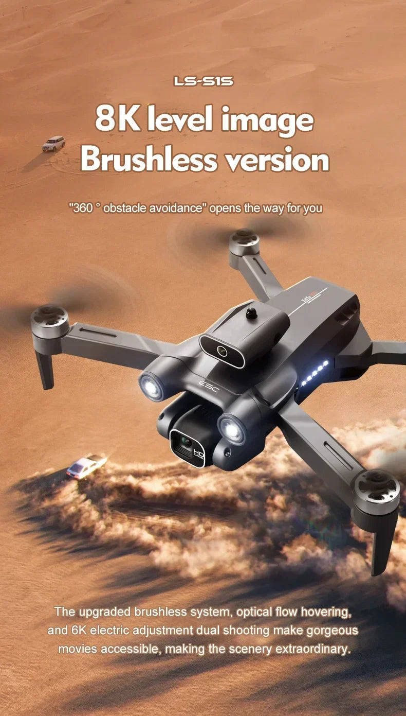 New 2024 S1S Mini Drone 8K Profesional HD Camera Obstacle Avoidance Aerial Photography Brushless Foldable Quadcopter Dron Toys