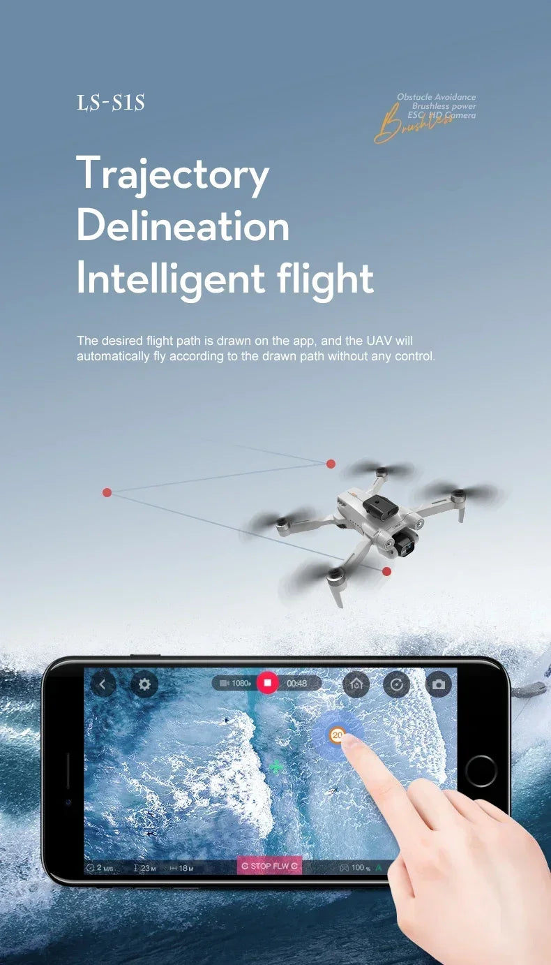 New 2024 S1S Mini Drone 8K Profesional HD Camera Obstacle Avoidance Aerial Photography Brushless Foldable Quadcopter Dron Toys