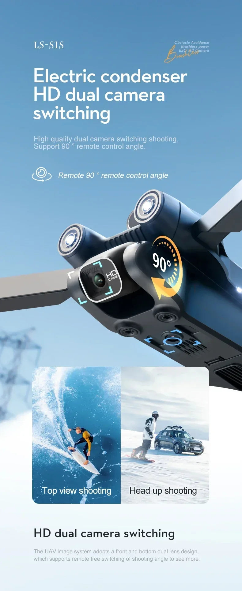 New 2024 S1S Mini Drone 8K Profesional HD Camera Obstacle Avoidance Aerial Photography Brushless Foldable Quadcopter Dron Toys