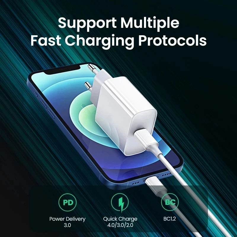 35W PD Fast Wall Charger for iPhone 15 14 Plus 11 12 13 Pro Max X XR XS 8 EU US Plug Quick Charging USB-C Power Adapter With Box