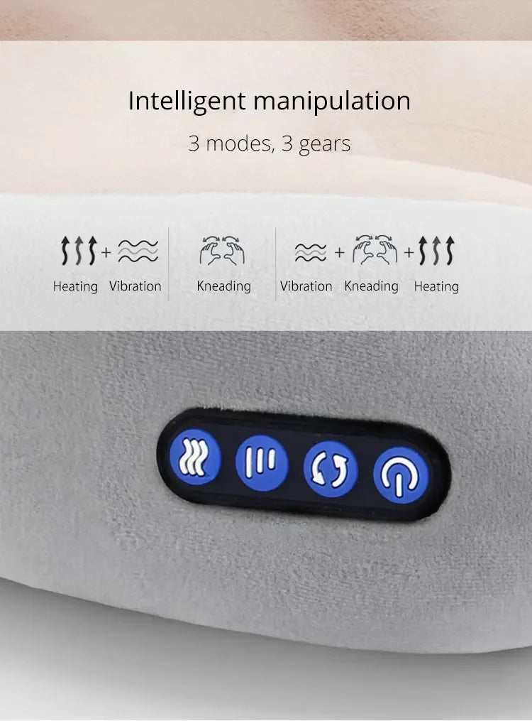 Rechargeable Neck Massager U shaped Pillow Multifunctional Portable Shoulder Cervical Massager Outdoor Home Car Relaxing Massage