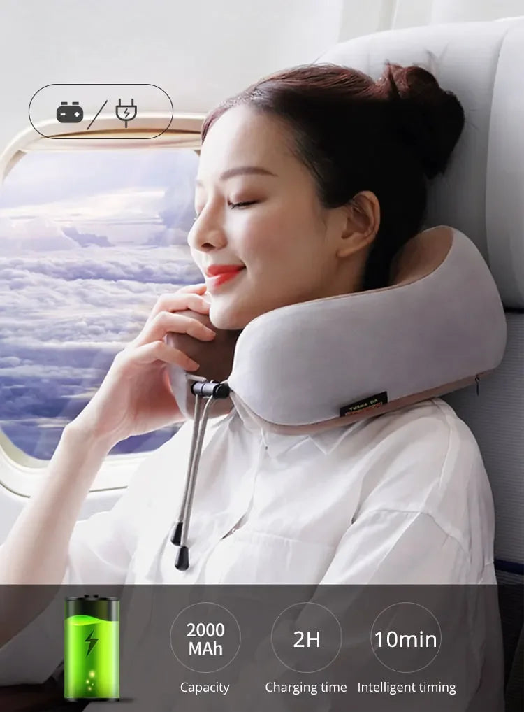 Rechargeable Neck Massager U shaped Pillow Multifunctional Portable Shoulder Cervical Massager Outdoor Home Car Relaxing Massage