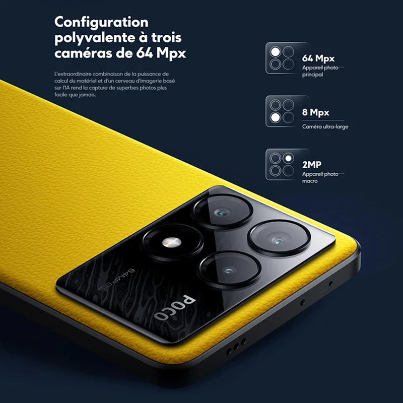 POCO X6 Pro 5G smart phones, NFC,120Hz,Triple camera 64MP with be, 67W charge, 5000mAh, local warranty, global version
