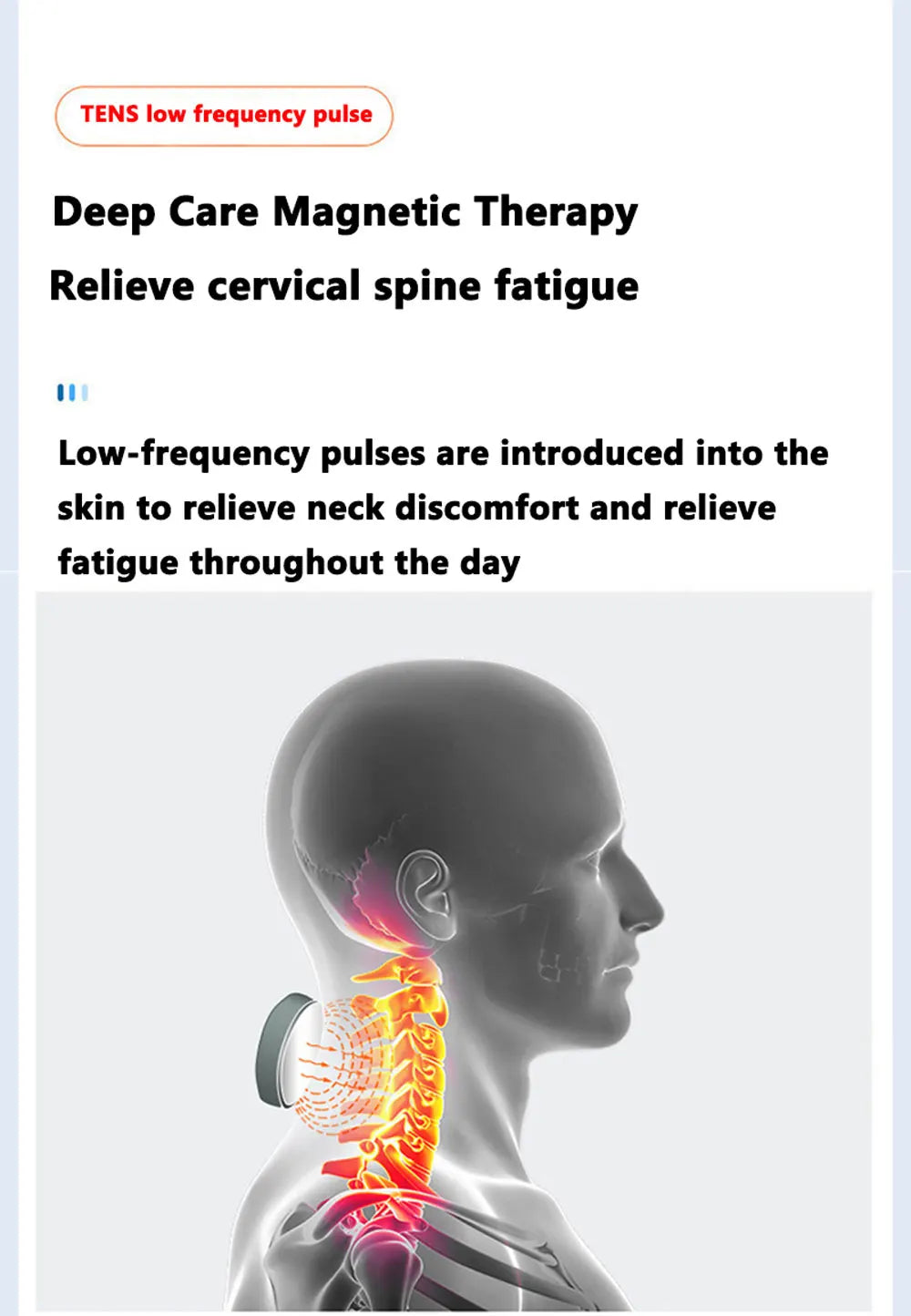 Smart Neck Massage Instrument Portable Shoulder Neck Massage Cervical Vertebra Health Care Vibrator Heating Compress Massage