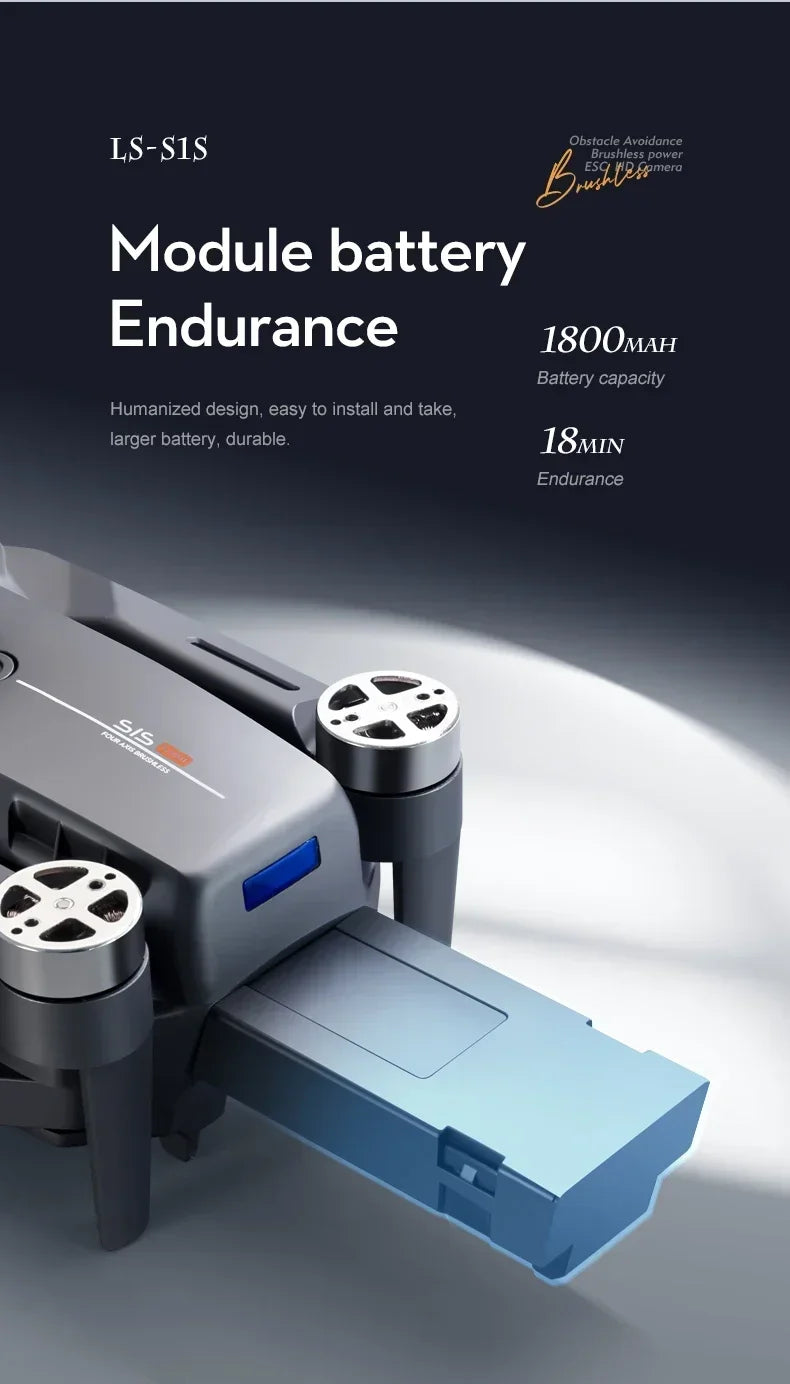 New 2024 S1S Mini Drone 8K Profesional HD Camera Obstacle Avoidance Aerial Photography Brushless Foldable Quadcopter Dron Toys