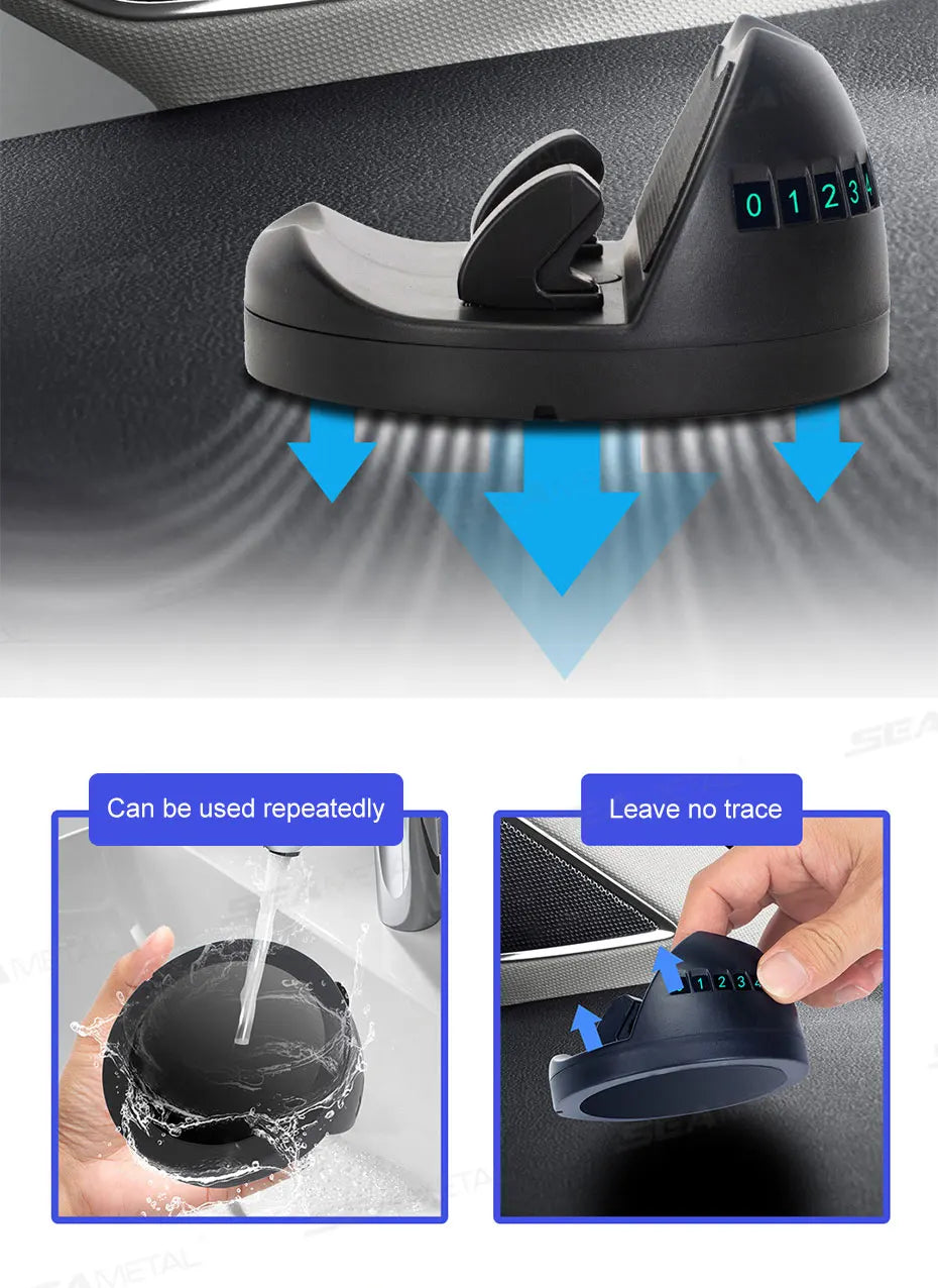 SEAMETAL Head-Up Car Phone Mount Flexible Rotation Phone Holder Stable Anti-Slip Rubber Smartphone Support Universal for 4-7 in