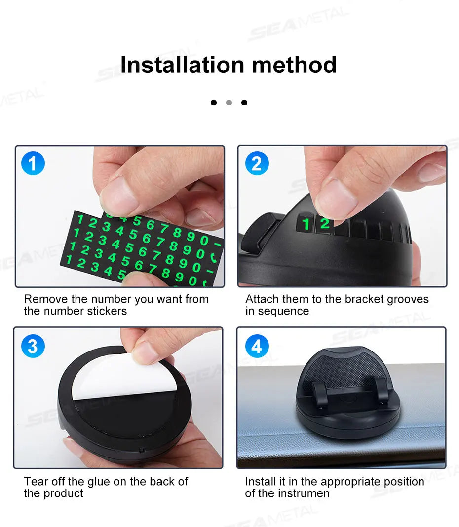 SEAMETAL Head-Up Car Phone Mount Flexible Rotation Phone Holder Stable Anti-Slip Rubber Smartphone Support Universal for 4-7 in