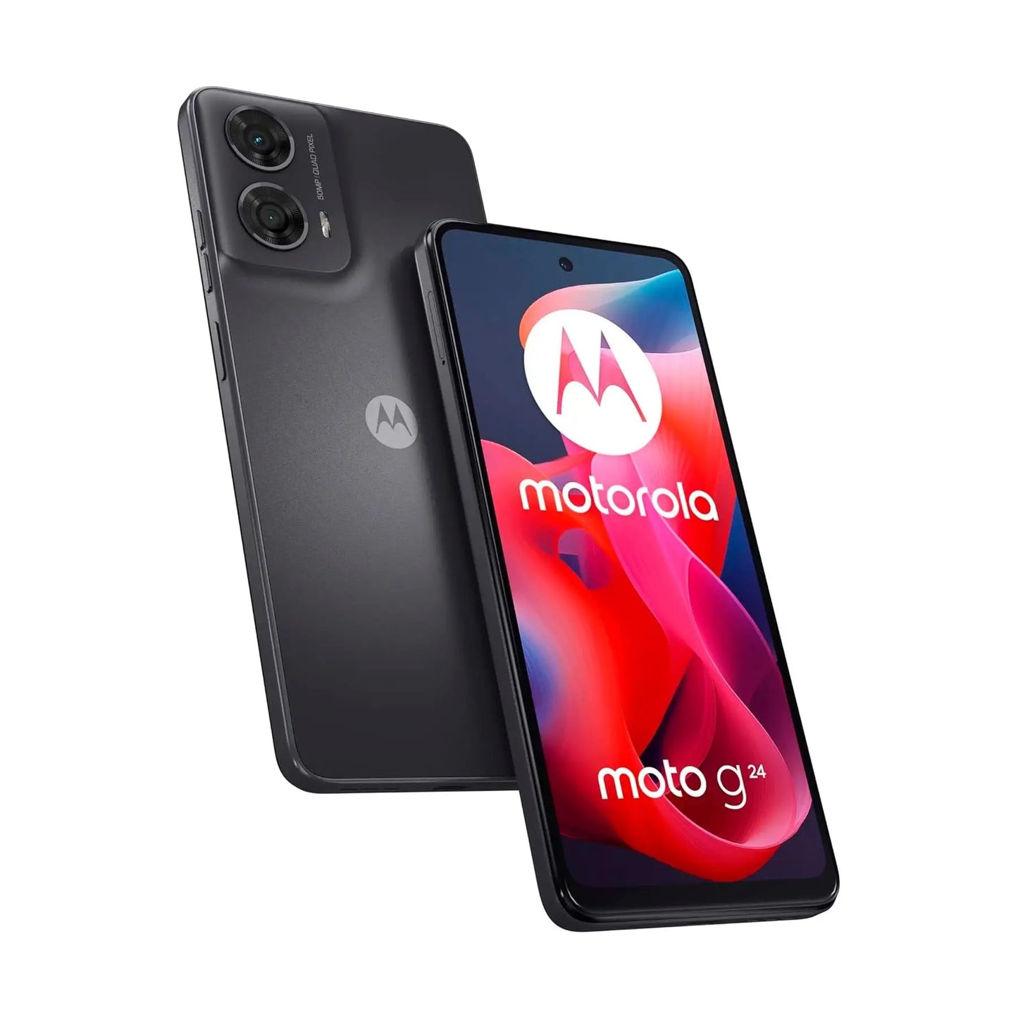 Motorola Moto g24 HD + 6,56 'and 90  Hz 50  MP camera system with Macro Vision Dolby Atmos Android 14 5000 mAh with TurboPower 15 Octa-Core Dual SIM