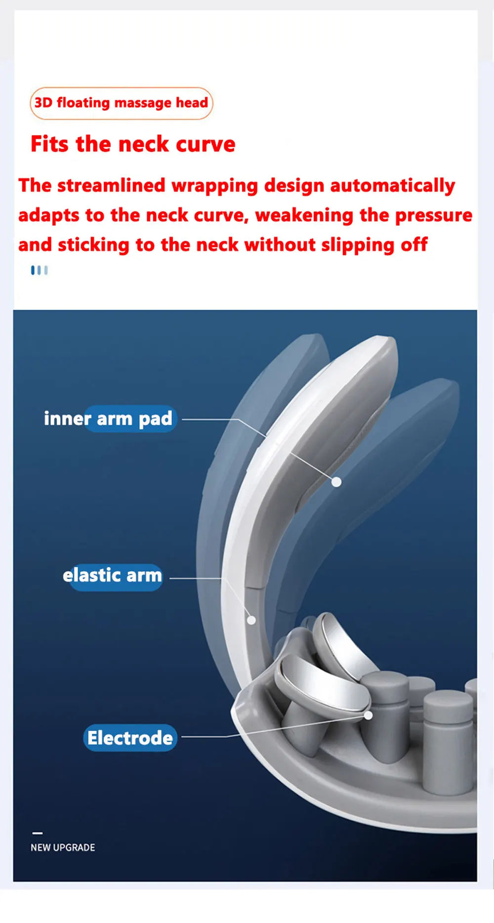 Smart Neck Massage Instrument Portable Shoulder Neck Massage Cervical Vertebra Health Care Vibrator Heating Compress Massage