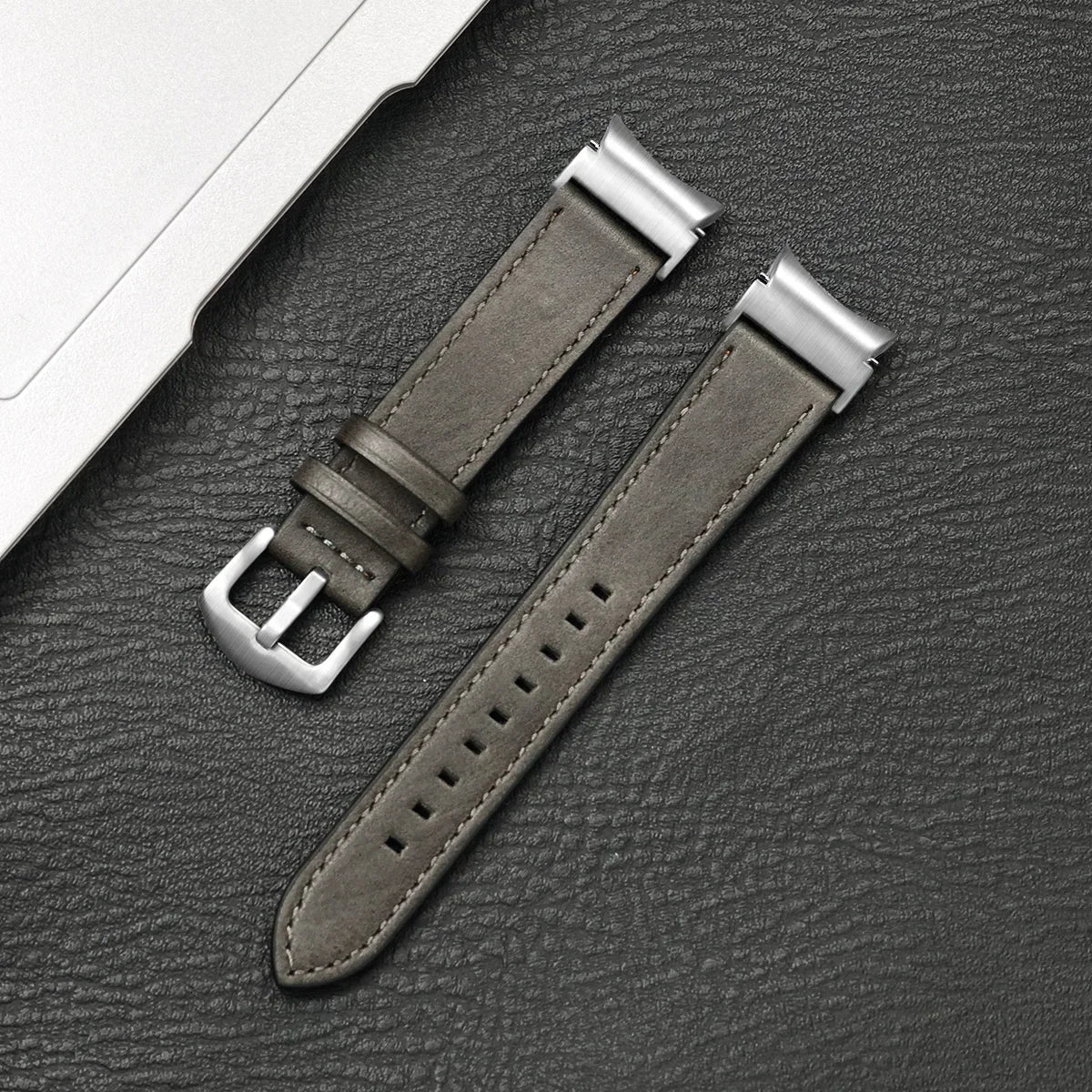 No Gap Leather Strap for Samsung Galaxy Watch 7 6 5 4 40mm 44mm 6Classic 43mm 47mm Watchband Bracelet for Galaxy Watch 5Pro 45mm