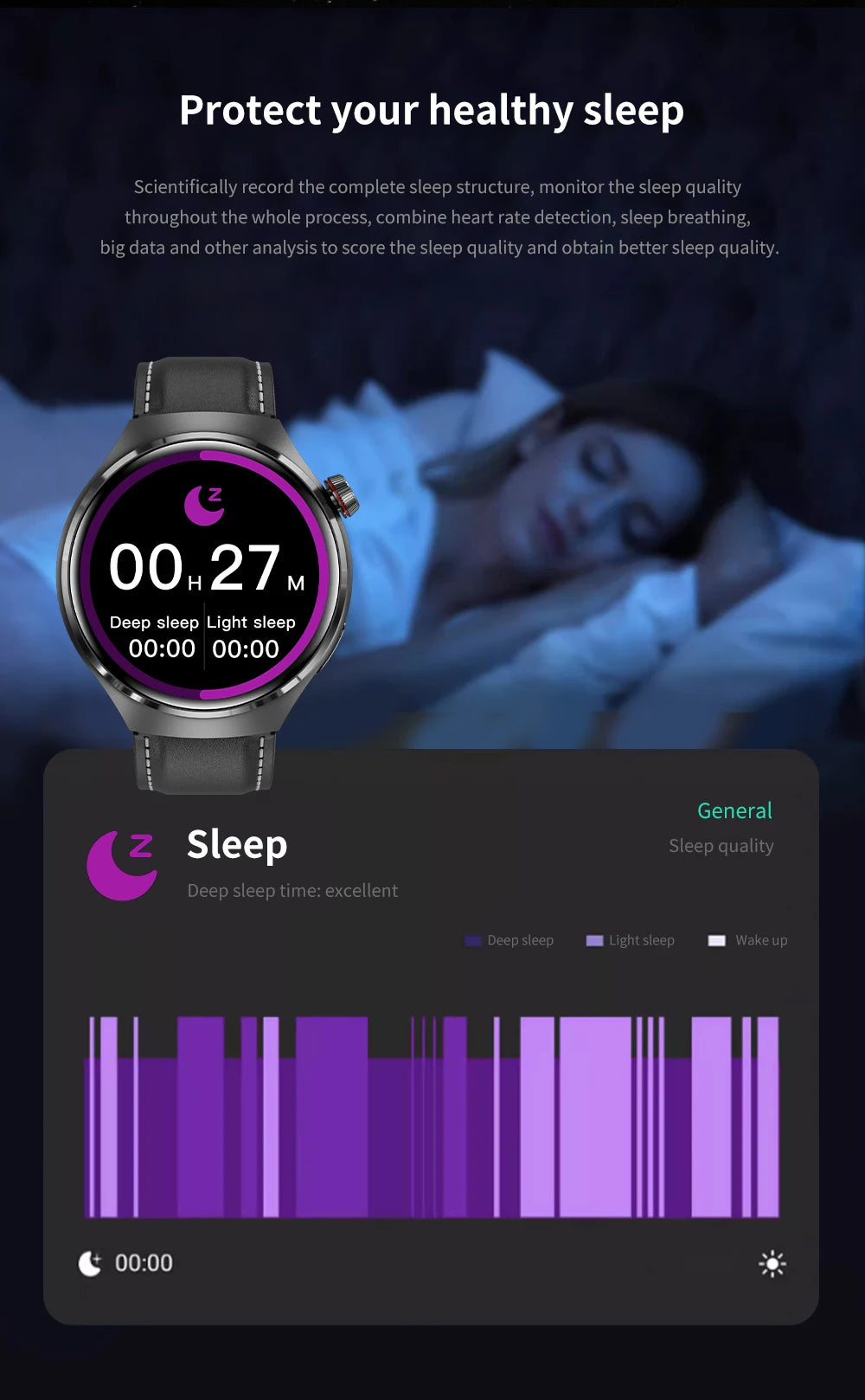 ساعة ذكية جديدة للرجال مزودة بنظام تحديد المواقع العالمي (GPS) لساعة هواوي 4 برو، شاشة عالية الدقة 360*360، معدل ضربات القلب، مكالمات بلوتوث، IP68، مقاومة للماء، ساعة ذكية لقياس نسبة السكر في الدم