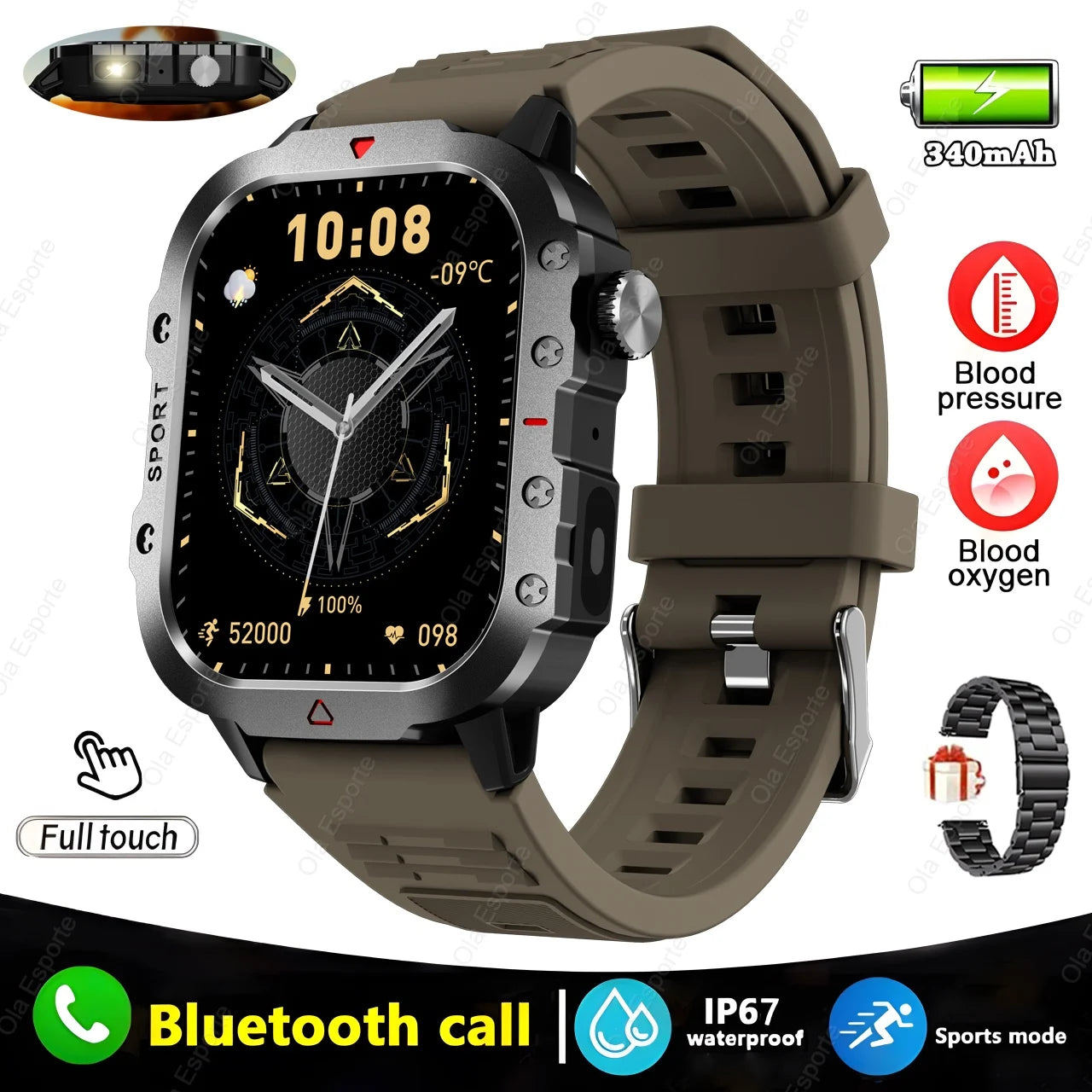 Original Men Smart Watch Bluetooth Call Fitness Clock 3ATM IP68 Swim Waterproof Sports Smartwatch for Women Xiaomi Android 2024