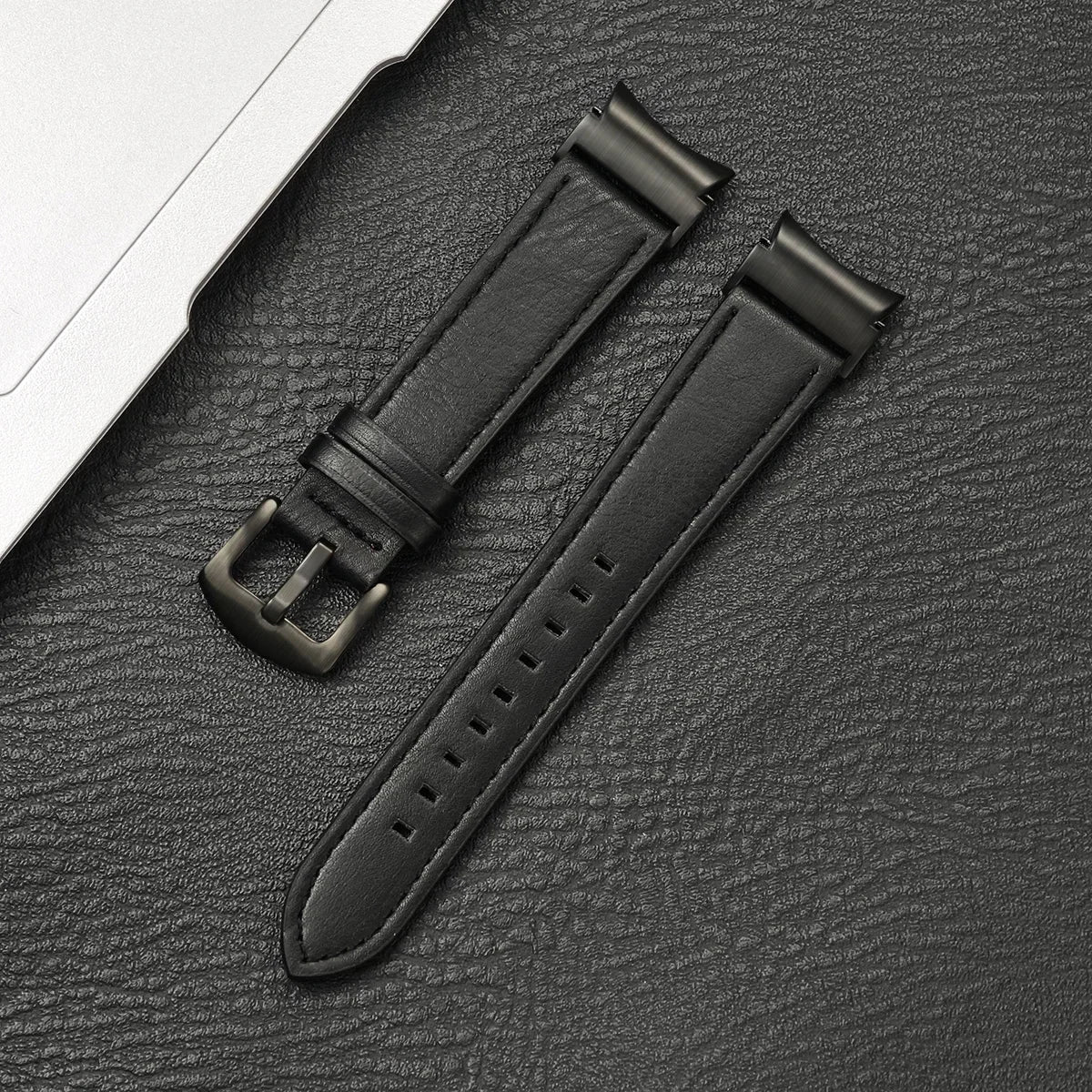 No Gap Leather Strap for Samsung Galaxy Watch 7 6 5 4 40mm 44mm 6Classic 43mm 47mm Watchband Bracelet for Galaxy Watch 5Pro 45mm