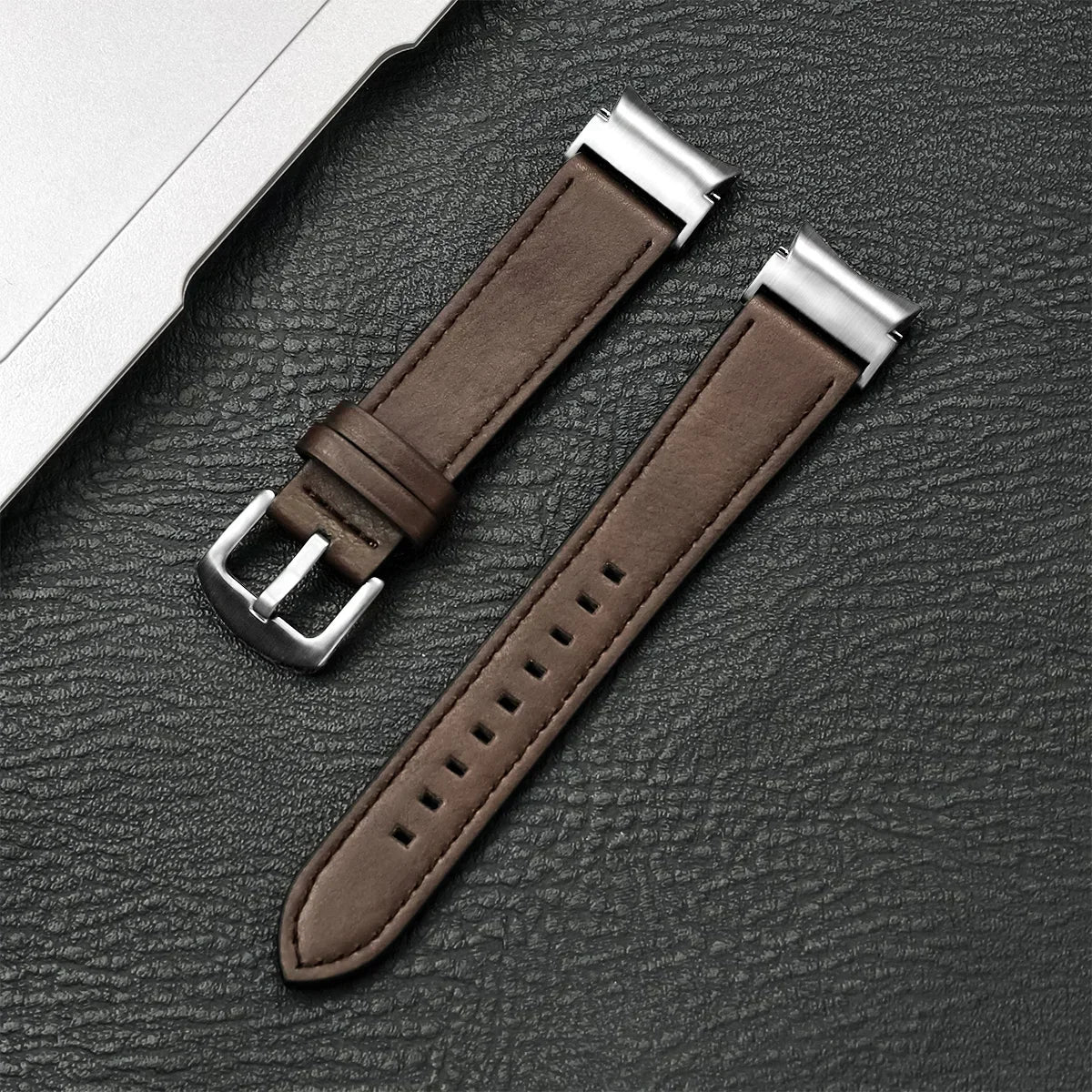No Gap Leather Strap for Samsung Galaxy Watch 7 6 5 4 40mm 44mm 6Classic 43mm 47mm Watchband Bracelet for Galaxy Watch 5Pro 45mm