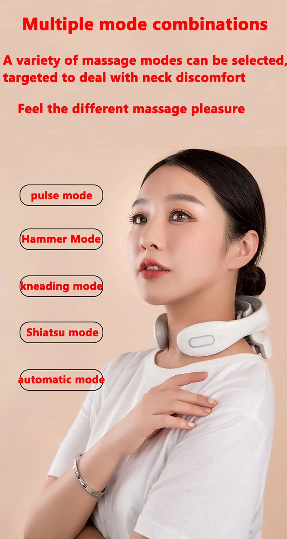 Smart Neck Massage Instrument Portable Shoulder Neck Massage Cervical Vertebra Health Care Vibrator Heating Compress Massage