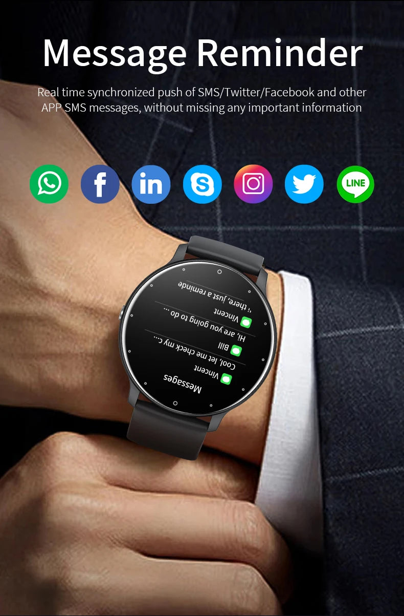 LIGE Smart Watch 2024 Bluetooth Call Smartwatch Fitness Tracker Heart Rate Monitor Sports Man Woman SmartWatches For Android IOS