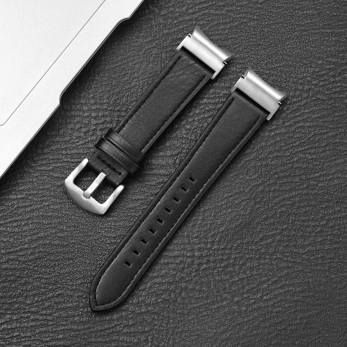 No Gap Leather Strap for Samsung Galaxy Watch 7 6 5 4 40mm 44mm 6Classic 43mm 47mm Watchband Bracelet for Galaxy Watch 5Pro 45mm