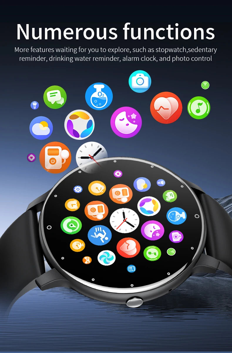 LIGE Smart Watch 2024 Bluetooth Call Smartwatch Fitness Tracker Heart Rate Monitor Sports Man Woman SmartWatches For Android IOS