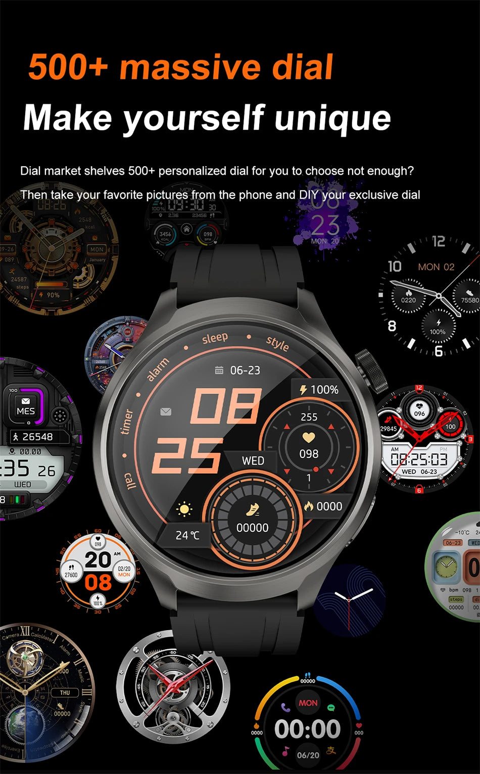 ساعة هواوي الذكية الرياضية الخارجية الجديدة لعام 2024 للرجال بشاشة AMOLED وNFC ونظام تحديد المواقع العالمي (GPS) وبوصلة ومعدل ضربات القلب ومقاومة للماء وبلوتوث وساعة ذكية للاتصال