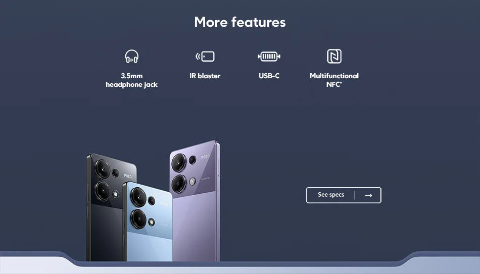 POCO M6 Pro Helio G99-Ultra 67W Turbo Charging 64MP Triple Camera With OIS 120Hz AMOLED 5000mAh Battery Global Version