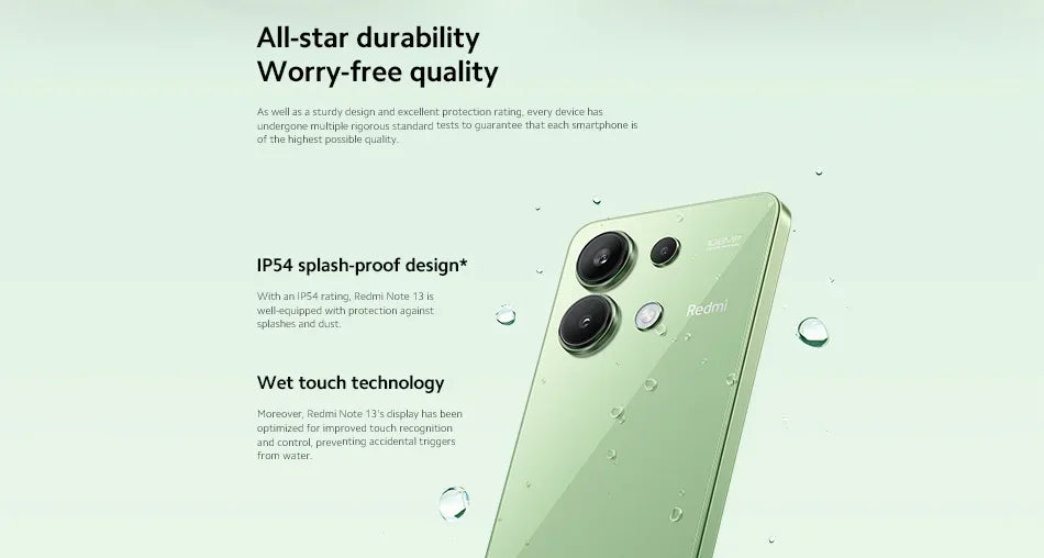 Global Version Xiaomi Redmi Note 13 Smartphone 6.67 Inch 120hz AMOLED Screen Snapdragon 685 108MP Triple Camera 5000mAh