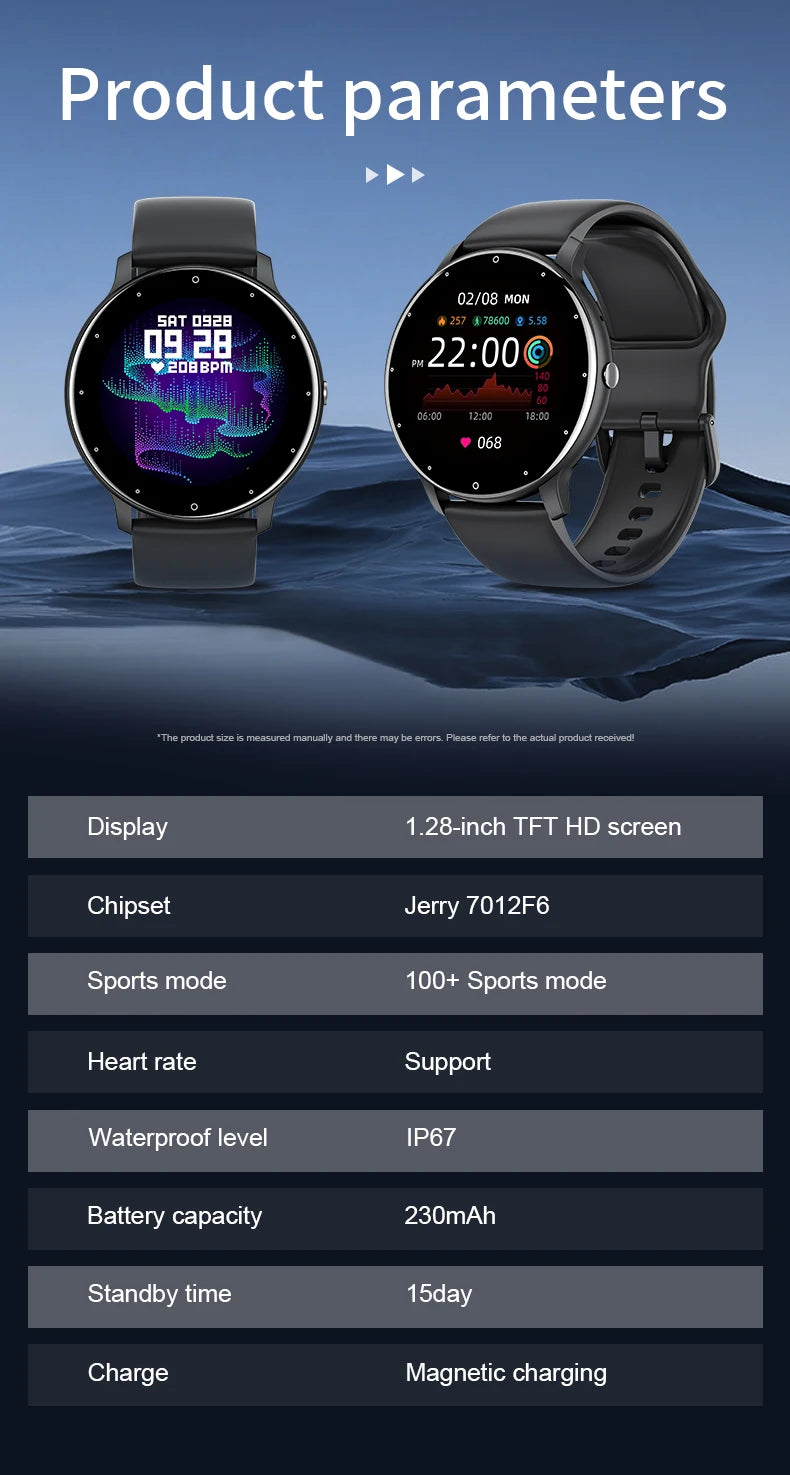 LIGE Smart Watch 2024 Bluetooth Call Smartwatch Fitness Tracker Heart Rate Monitor Sports Man Woman SmartWatches For Android IOS