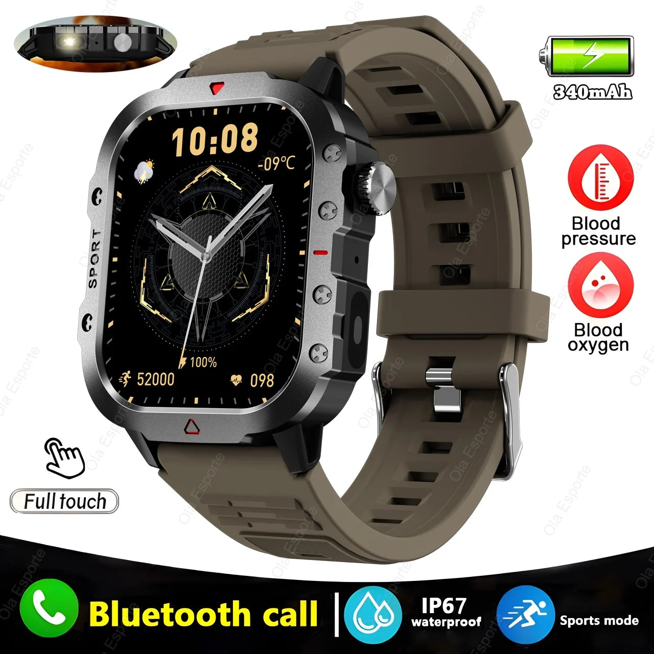 Original Men Smart Watch Bluetooth Call Fitness Clock 3ATM IP68 Swim Waterproof Sports Smartwatch for Women Xiaomi Android 2024