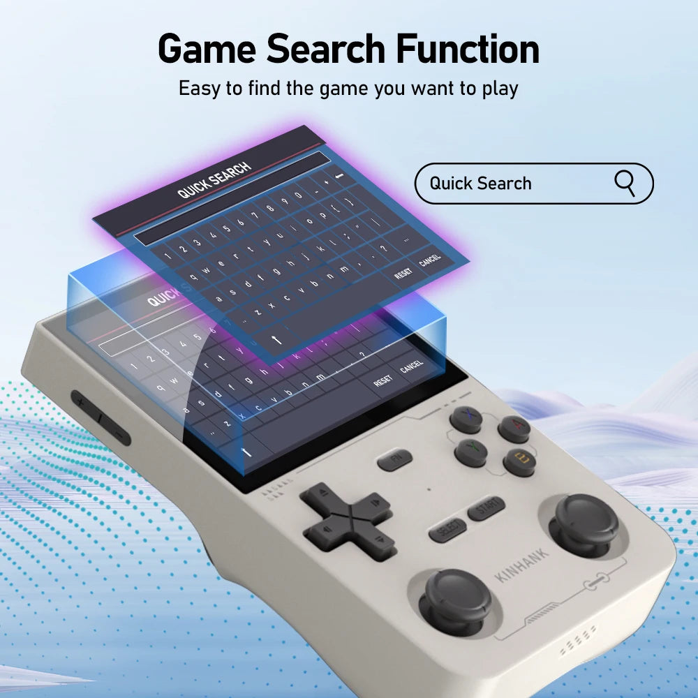 KINHANK Open Source K36 Retro Handheld Video Game Console 16000 Games Emulator for PS1/PSP/DC/N64/SS 500nit 3.5 Inch IPS Screen