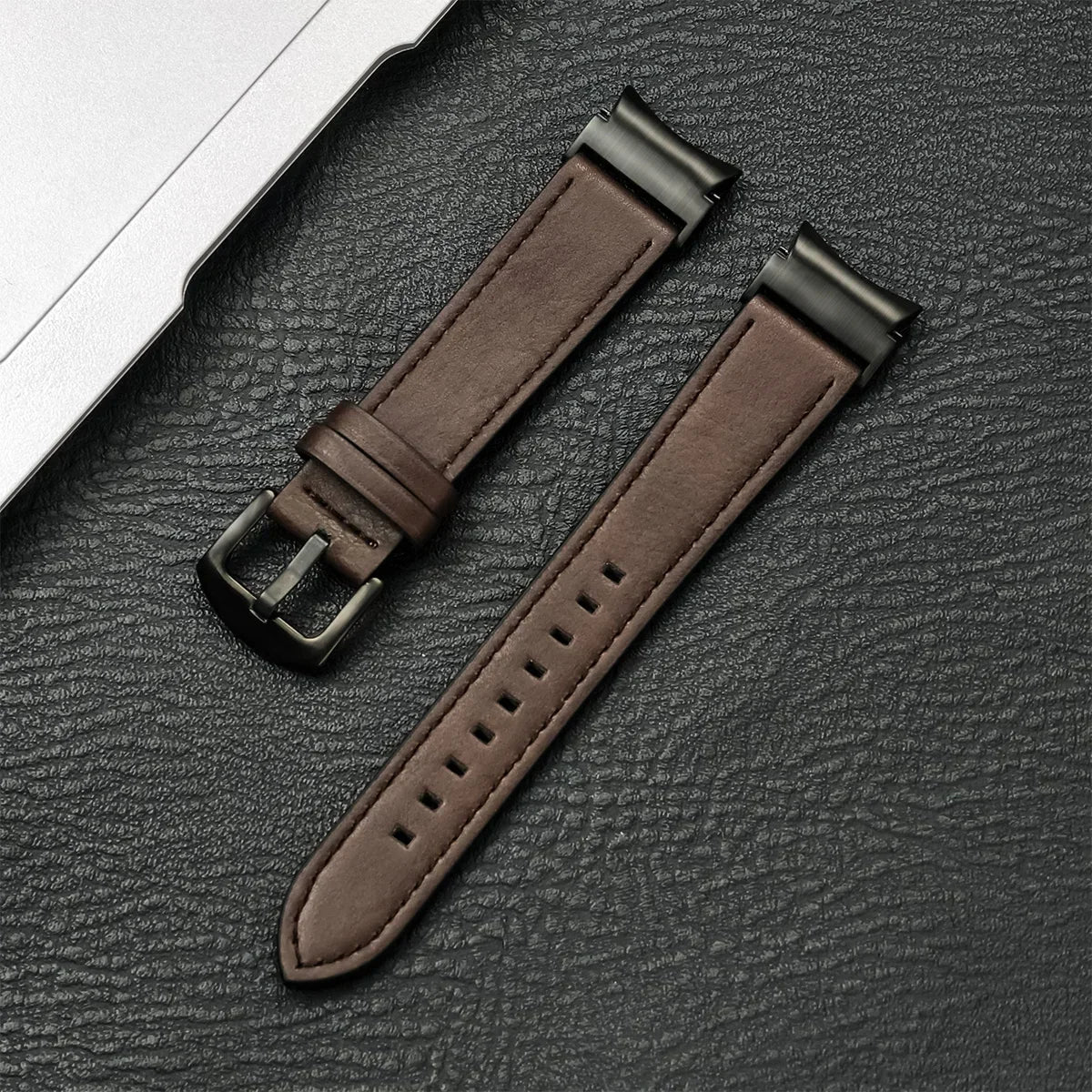 No Gap Leather Strap for Samsung Galaxy Watch 7 6 5 4 40mm 44mm 6Classic 43mm 47mm Watchband Bracelet for Galaxy Watch 5Pro 45mm