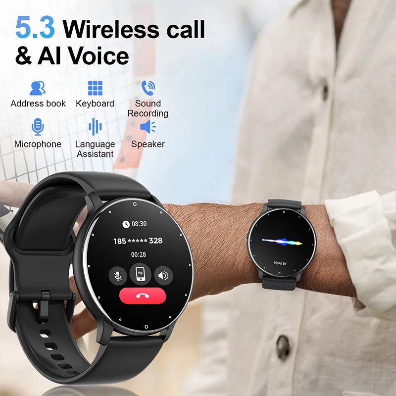 LIGE Smart Watch 2024 Bluetooth Call Smartwatch Fitness Tracker Heart Rate Monitor Sports Man Woman SmartWatches For Android IOS