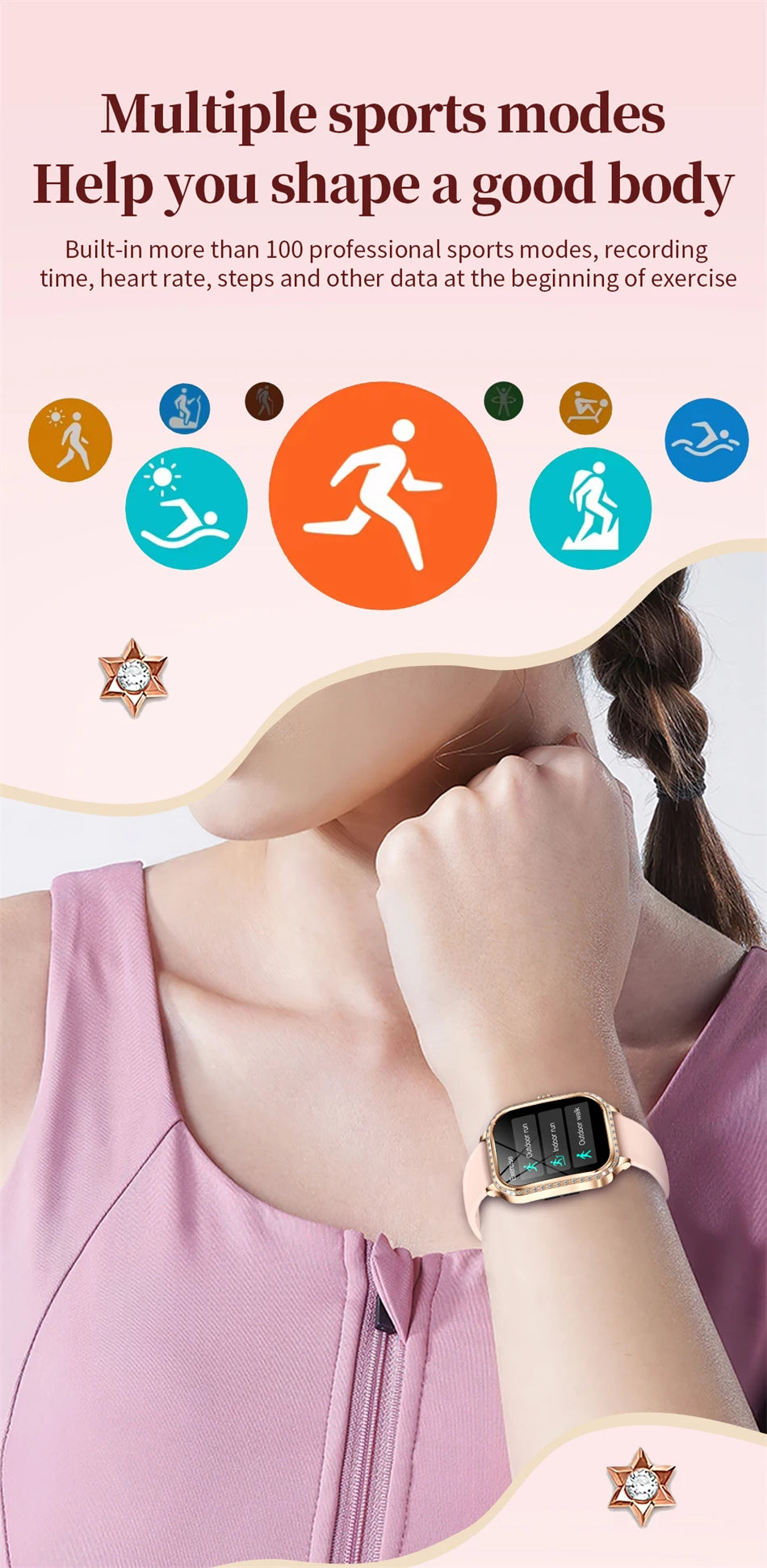 ساعة ذكية جديدة من هواوي FIT3 للنساء، شاشة عالية الدقة 1.75 بوصة، معدل ضربات القلب، لياقة بدنية رياضية IP68، مقاومة للماء، BT Call، ساعة ذكية للسيدات كهدية
