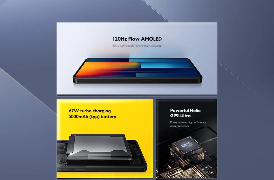 POCO M6 Pro Helio G99-Ultra 67W Turbo Charging 64MP Triple Camera With OIS 120Hz AMOLED 5000mAh Battery Global Version
