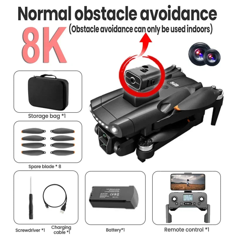 طائرة بدون طيار أصلية V198GPS ESC 8K احترافية بدون فرشاة ليزر تجنب العوائق بصرية جوية قابلة للطي رباعية المراوح صغيرة بدون طيار جديدة